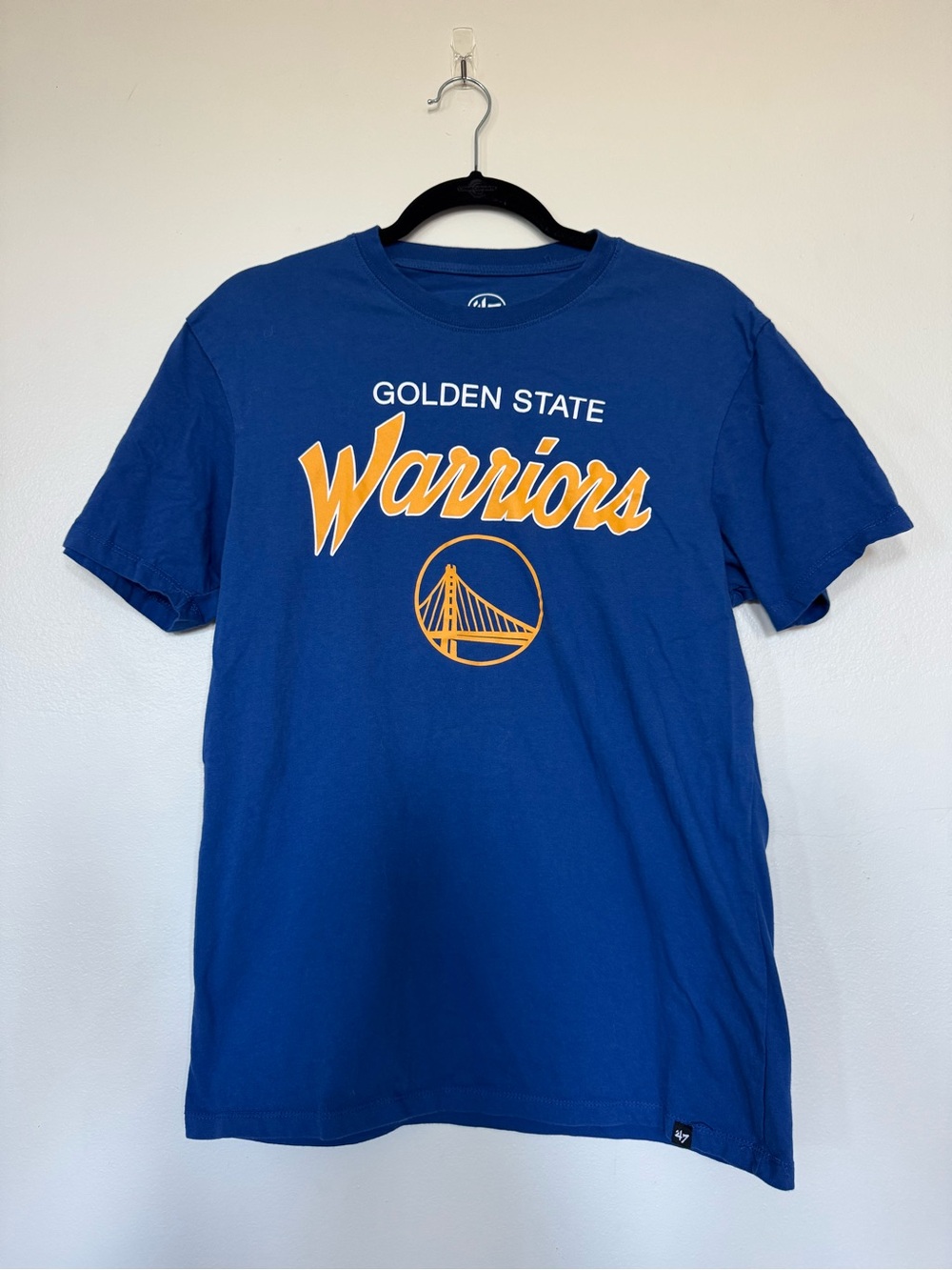 '47 Golden State Warriors Blue Tee with Yellow Logo